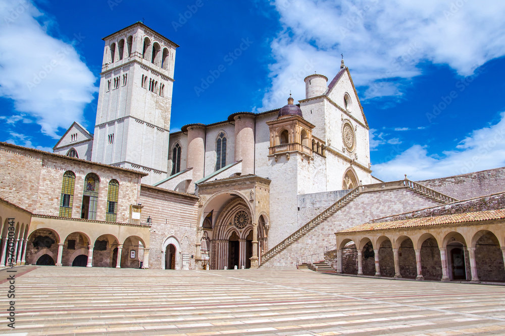 The Basilica of Saint Francis of Assisi, in Italy