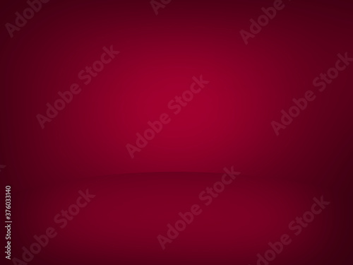 A product presentation backdrop of en empty solid color room with a round oval floor - purple