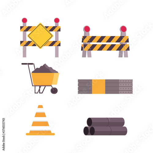 bundle of construction set tools icons