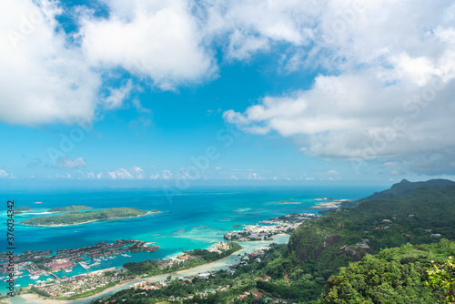 Breathtaking view at Seychelles Islands at day