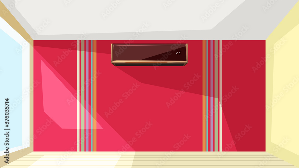Fotografie brown air conditioner in bright modern interior