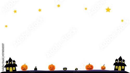 happy halloween pumpkins, frame background