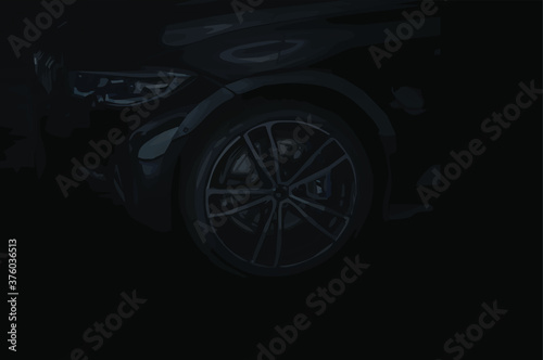 Sport car racing background, vector illustration.