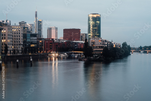Frankfurt Skyline during sunset
