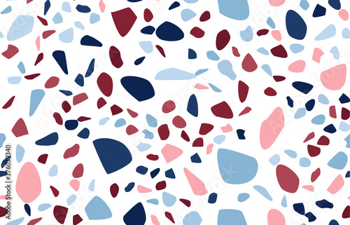 Terrazzo seamless pattern. Pastel colors. Marble. Abstract background.