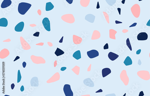 Terrazzo seamless pattern. Pastel colors. Marble. Abstract background.