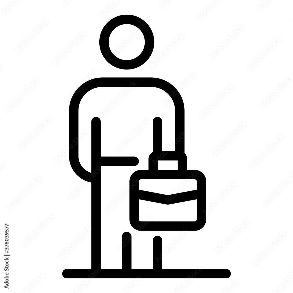 Worker man icon. Outline worker man vector icon for web design isolated on white background Worker man icon. Outline worker man vector icon for web design isolated on white background