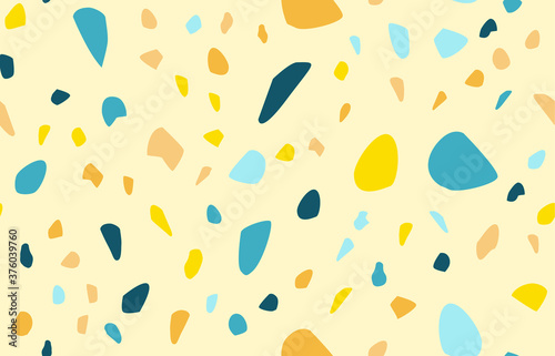 Terrazzo seamless pattern. Pastel colors. Marble. Abstract background.