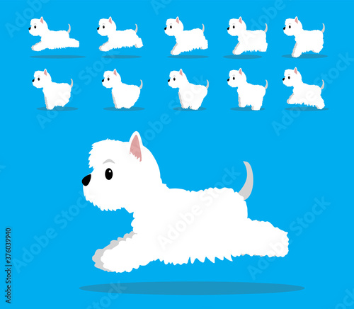 Animal Animation Sequence Dog West Highland White Terrier Cartoon Vector