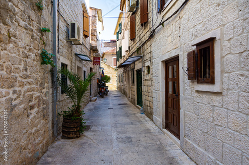 Street in Trogir  Croatia. A Medieval town. 