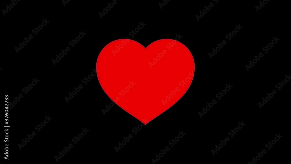 Animation of the beating and blinking heart with the filling effec Animation of the beating and blinking heart with the filling effec