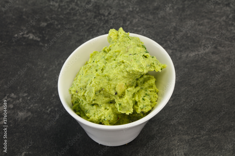Avocado guacamole sauce with chili pepper Avocado guacamole sauce with chili pepper