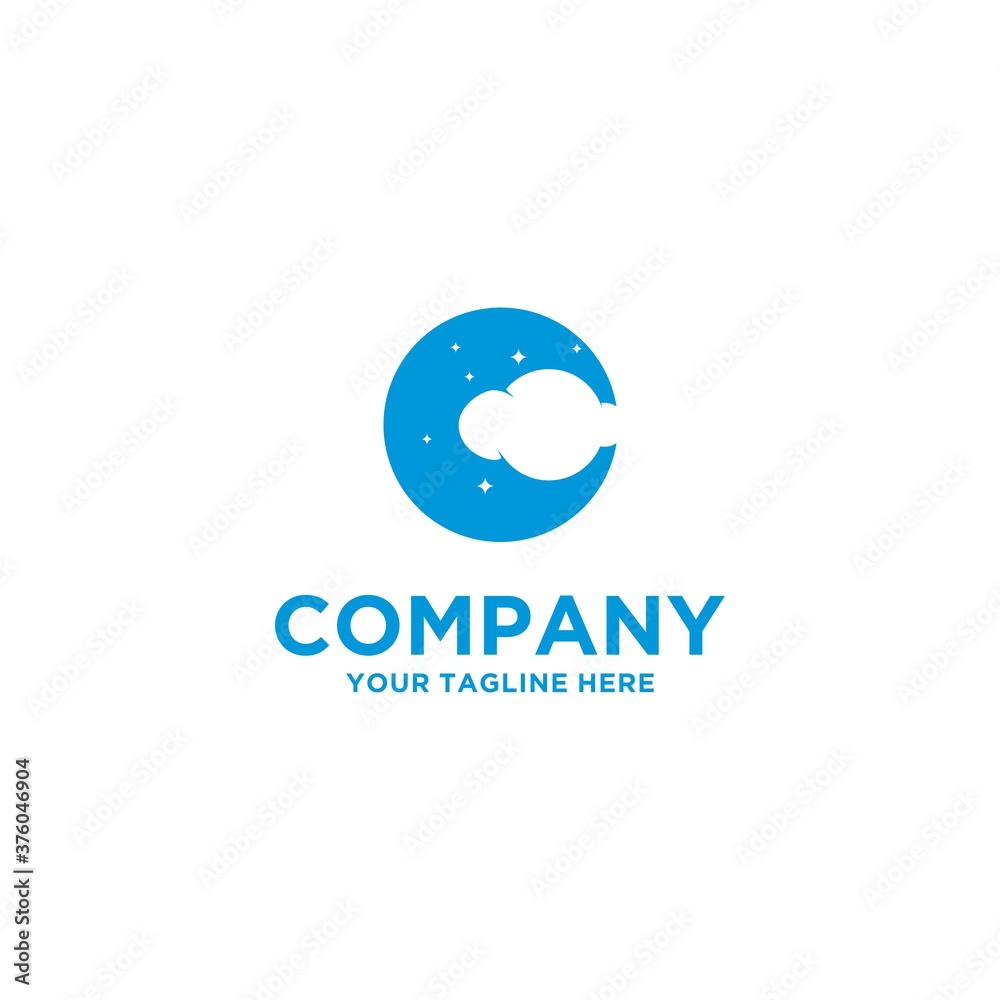 letter C Cloud  Logo template modern design
