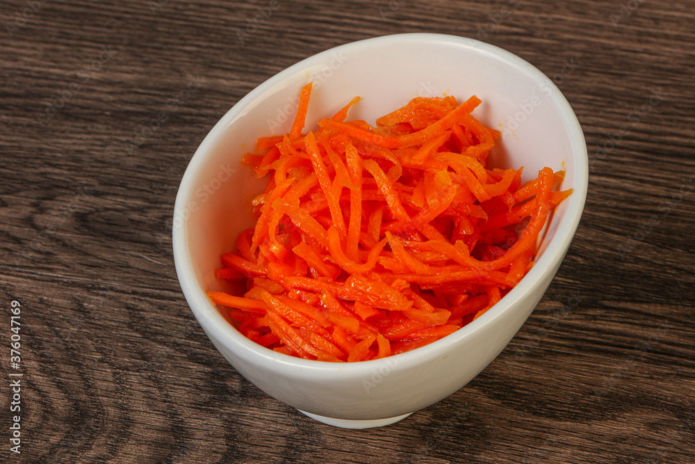Korean carrot in the bowl Korean carrot in the bowl