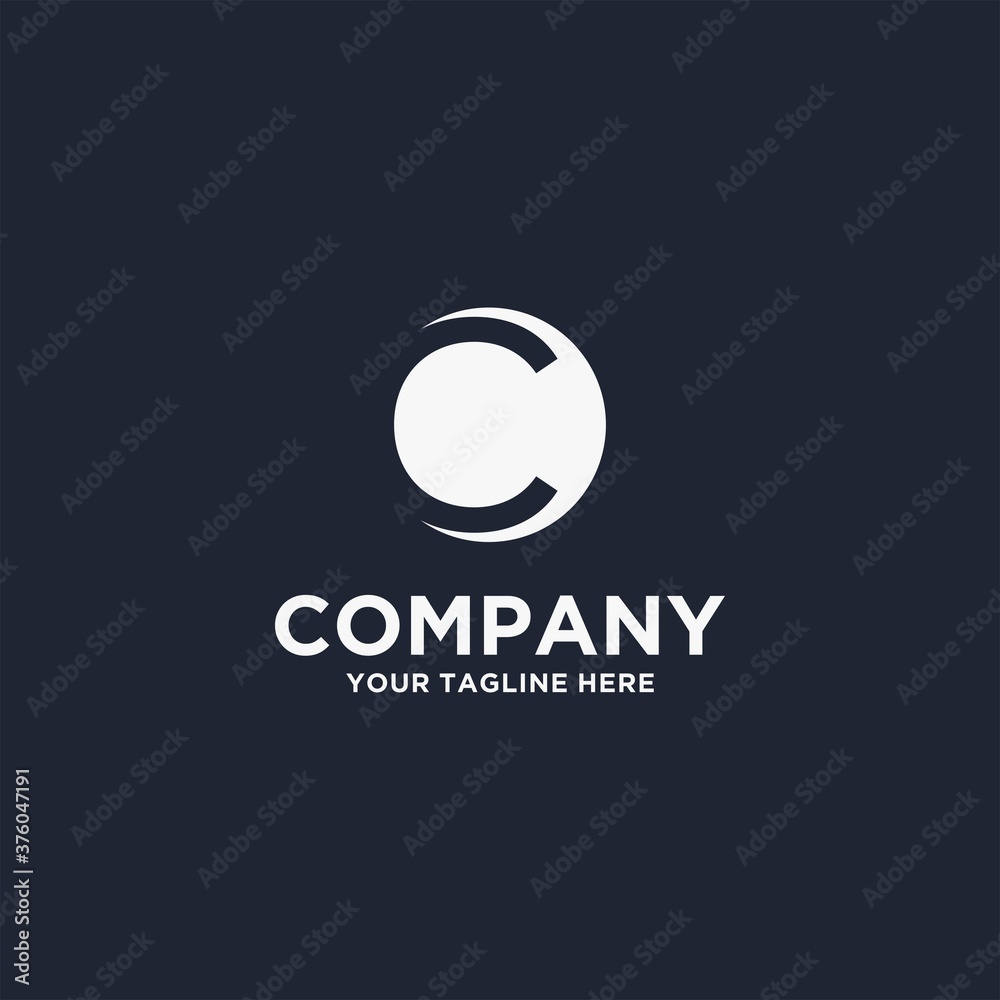 Letter C negative space of circle logo business design Letter C negative space of circle logo business design