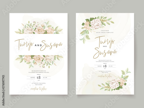 beautiful roses invitation card template