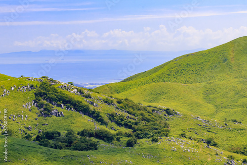 大平山から見た夏の平尾台 福岡県北九州市 Hiraodai seen from Mt.Ooherayama in summer Fukuoka-ken Kitakyusyu city