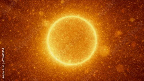 Fototapeta Naklejka Na Ścianę i Meble -  Abstract particles sun solar flare particles