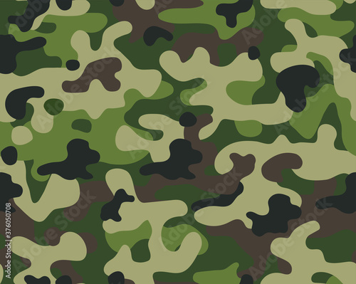 Seamless classic camouflage repeat pattern 