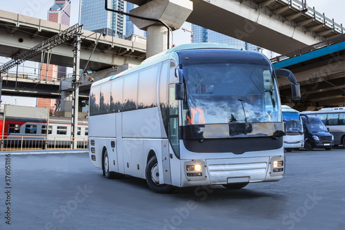 Buses at the bus station in the city