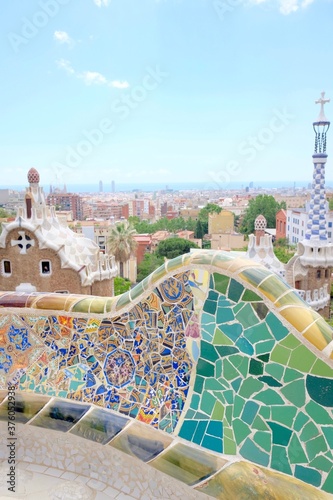 aerial view of barcelona spain