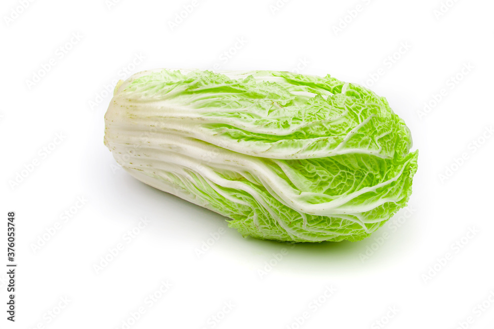 Fresh White Cabbage or Chinese Cabbage on white background Fresh White Cabbage or Chinese Cabbage on white background