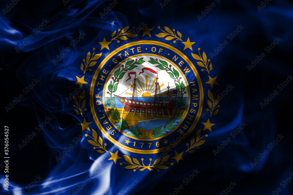 New Hampshire state smoke flag, United States Of America