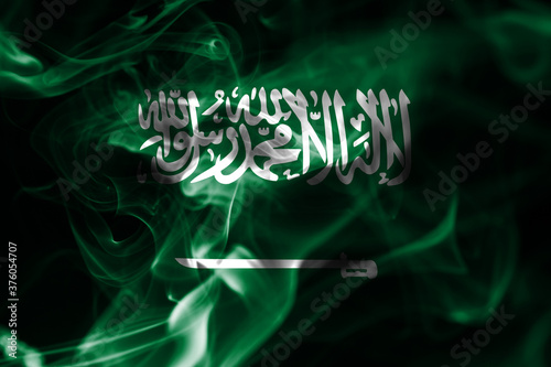 Saudi Arabia smoke flag