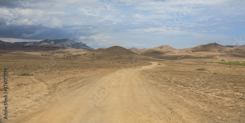 Dirt road in mountainous terrain