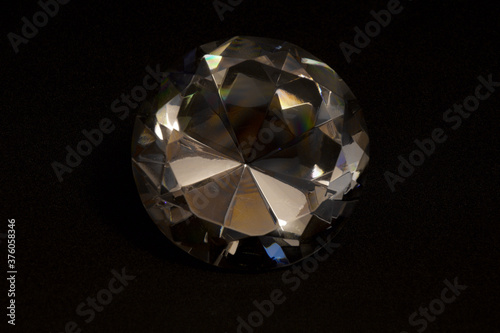 Diamond shaped transparent decorative cristal.