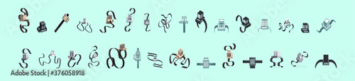 set of tefillin cartoon icon design template with various models. vector illustration photo