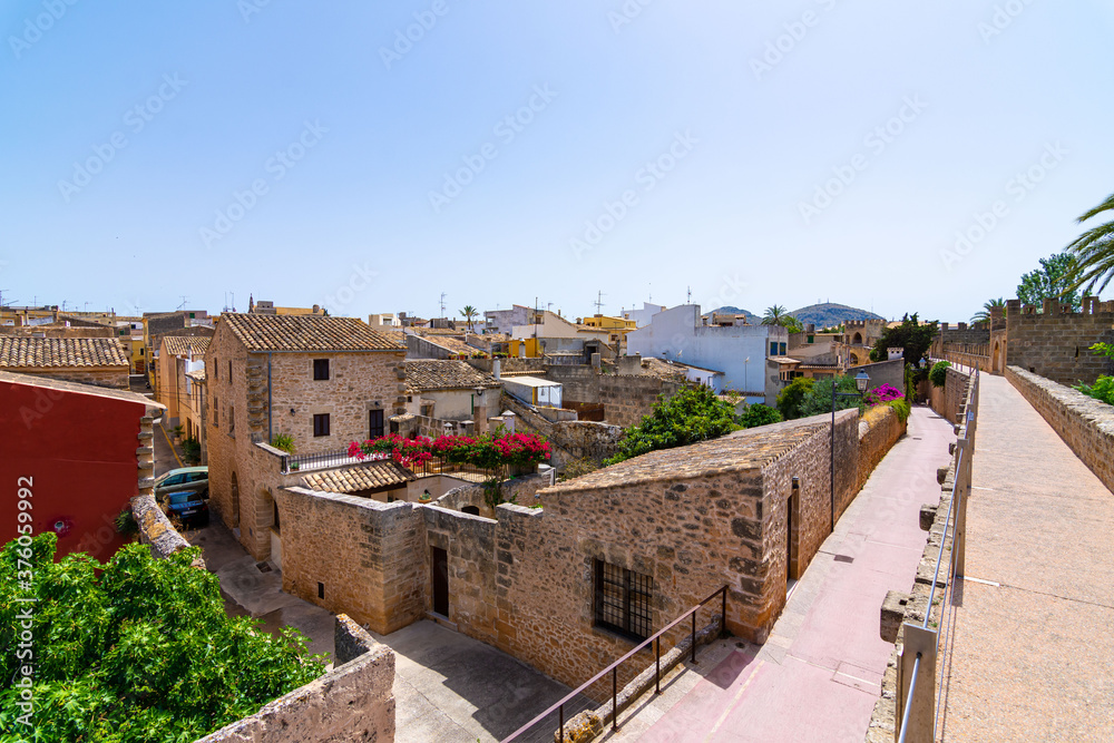 Old town in Alcudia, Mallorca, Spain.