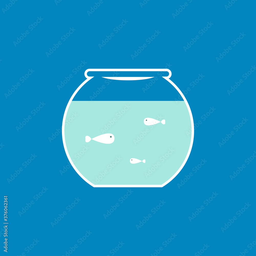 Fish jar cartoon vector. logo design. Fish jar cartoon vector. logo design.