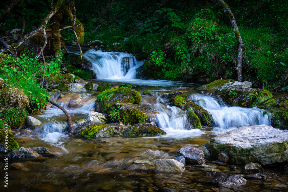 Josefstaler Waterfall in Schliersee, Germany, Bavaria. Long Exporure Josefstaler Waterfall in Schliersee, Germany, Bavaria. Long Exporure