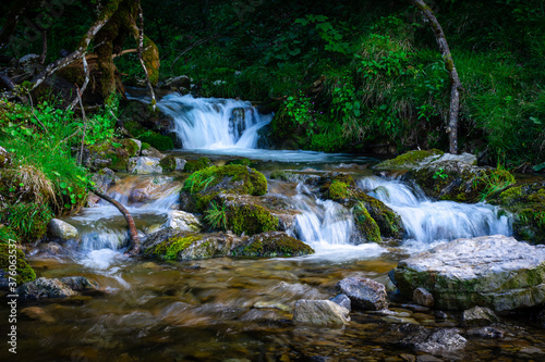 Josefstaler Waterfall in Schliersee  Germany  Bavaria. Long Exporure