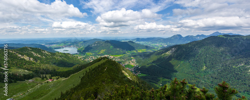 Lookout Point Brecherspitz towards Schliersee Bavarian Alps, Germany