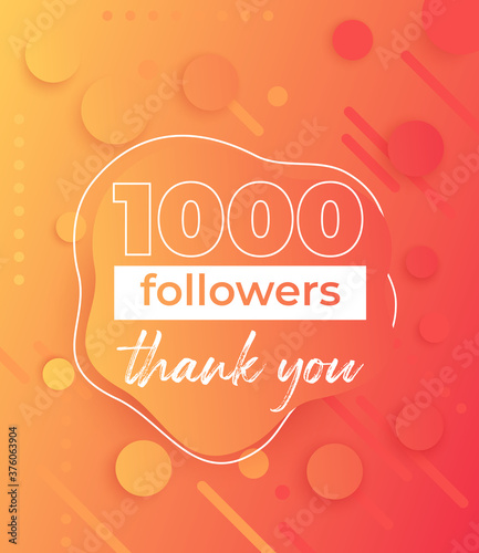 1000 followers, banner for social networks