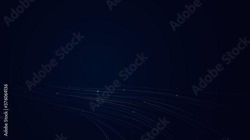 Abstract connections with dots and lines. Digital network wave connections technology. Vector illustration