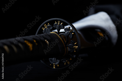 Wakizashi Sword on black background.(Close up)  © Eugeniusz Dudziński