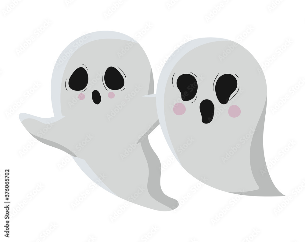 Halloween ghosts cartoons vector design Halloween ghosts cartoons vector design