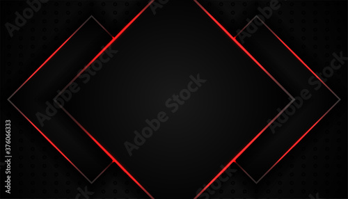 abstract red light line on black background. modern luxury design vector illustration