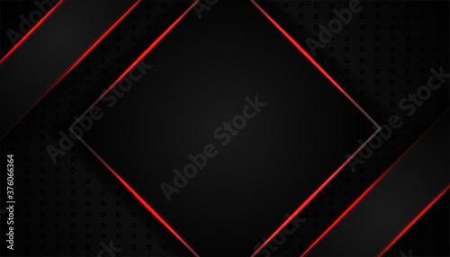 abstract red light line on black background. modern luxury design vector illustration