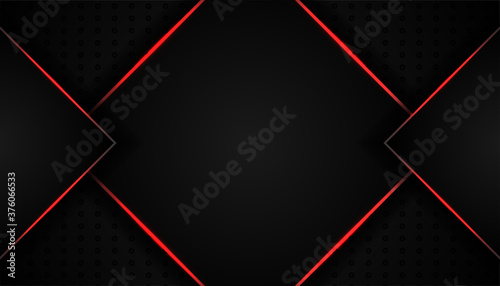 abstract red light line on black background. modern luxury design vector illustration