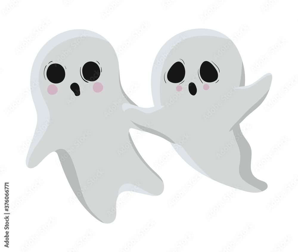 Halloween ghosts cartoons vector design Halloween ghosts cartoons vector design