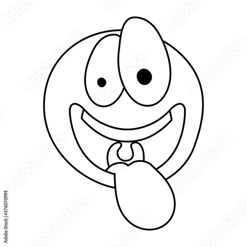 crazy emoji face fools day icon