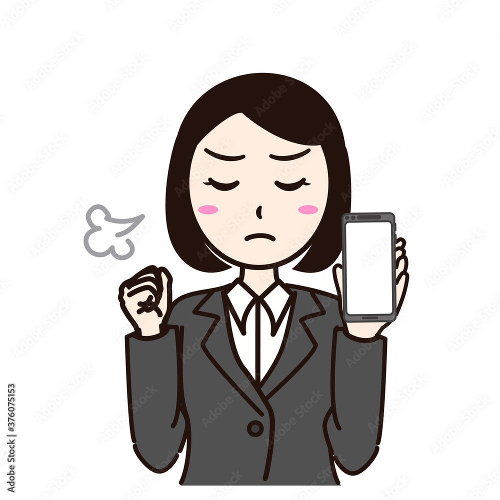 Woman business suit with smartphone or personal id card Woman business suit with smartphone or personal id card