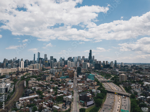 aerial view of chicago