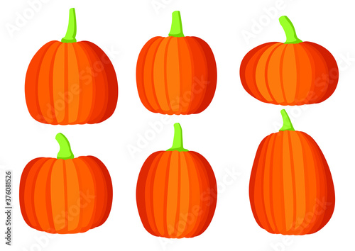 Pumpkin halloween design on white background illustration vector