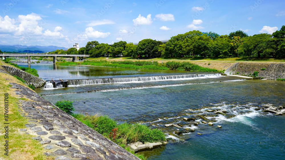 京都鴨川夏の風情