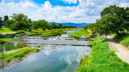 京都鴨川夏の風情